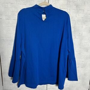 Lane Bryant womens sweatshirt turtleneck keyhole front back bell sleeve plus sz